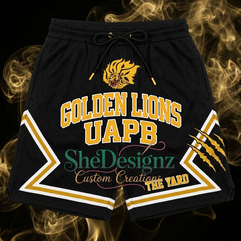 PRE- ORDER UAPB GOLDEN LION - YARD SHORTS