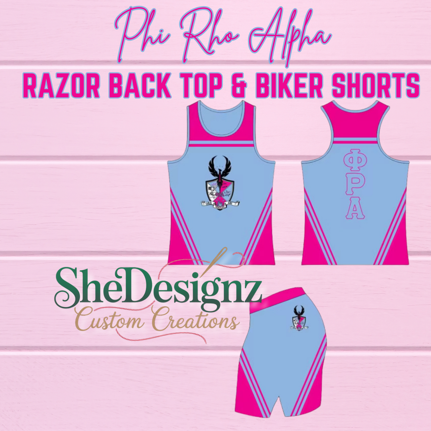 Phi Rho Alpha Razorback Top & Shorts