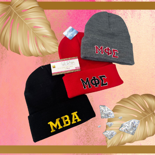 EMBROIDERED Personalized Monogram Beanie