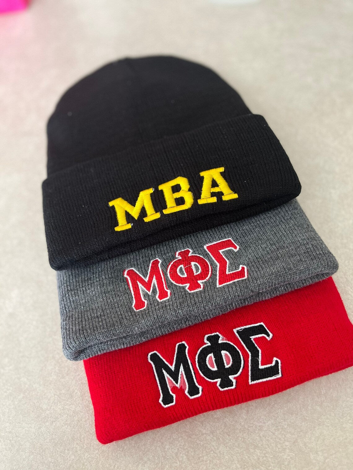 EMBROIDERED Personalized Monogram Beanie