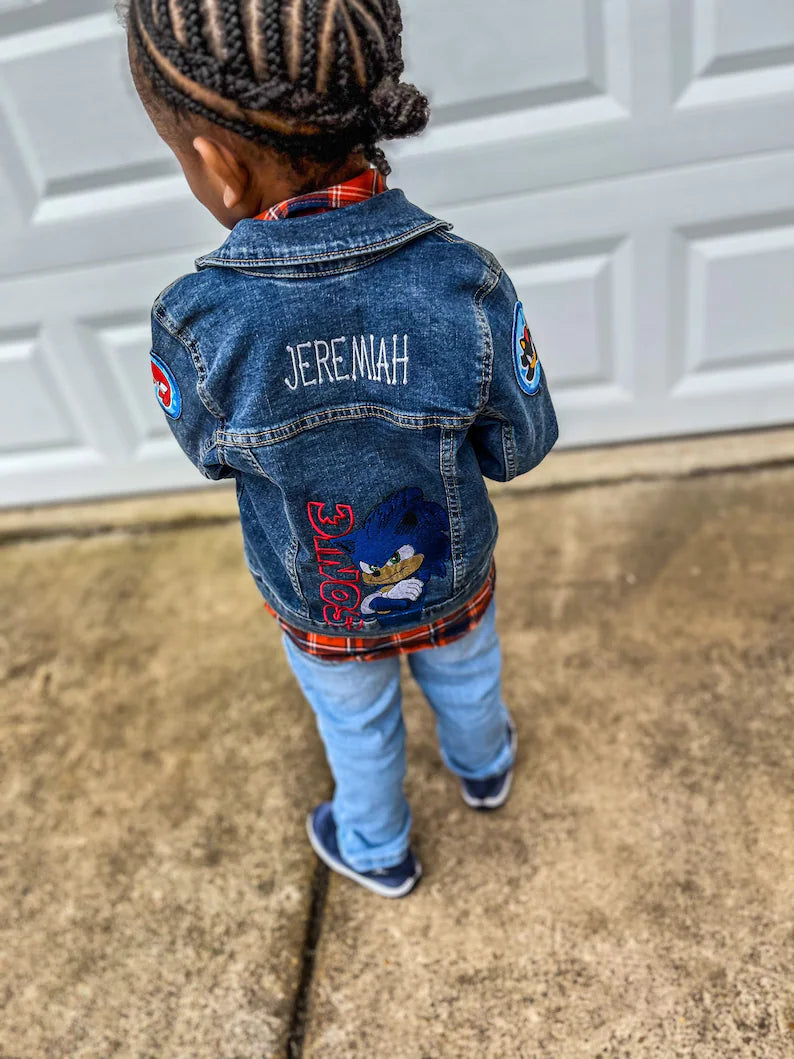 Boys Sonic Theme Jean Jacket