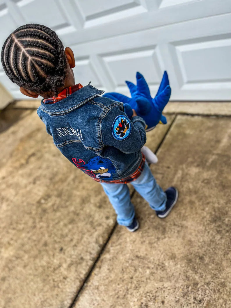 Boys Sonic Theme Jean Jacket