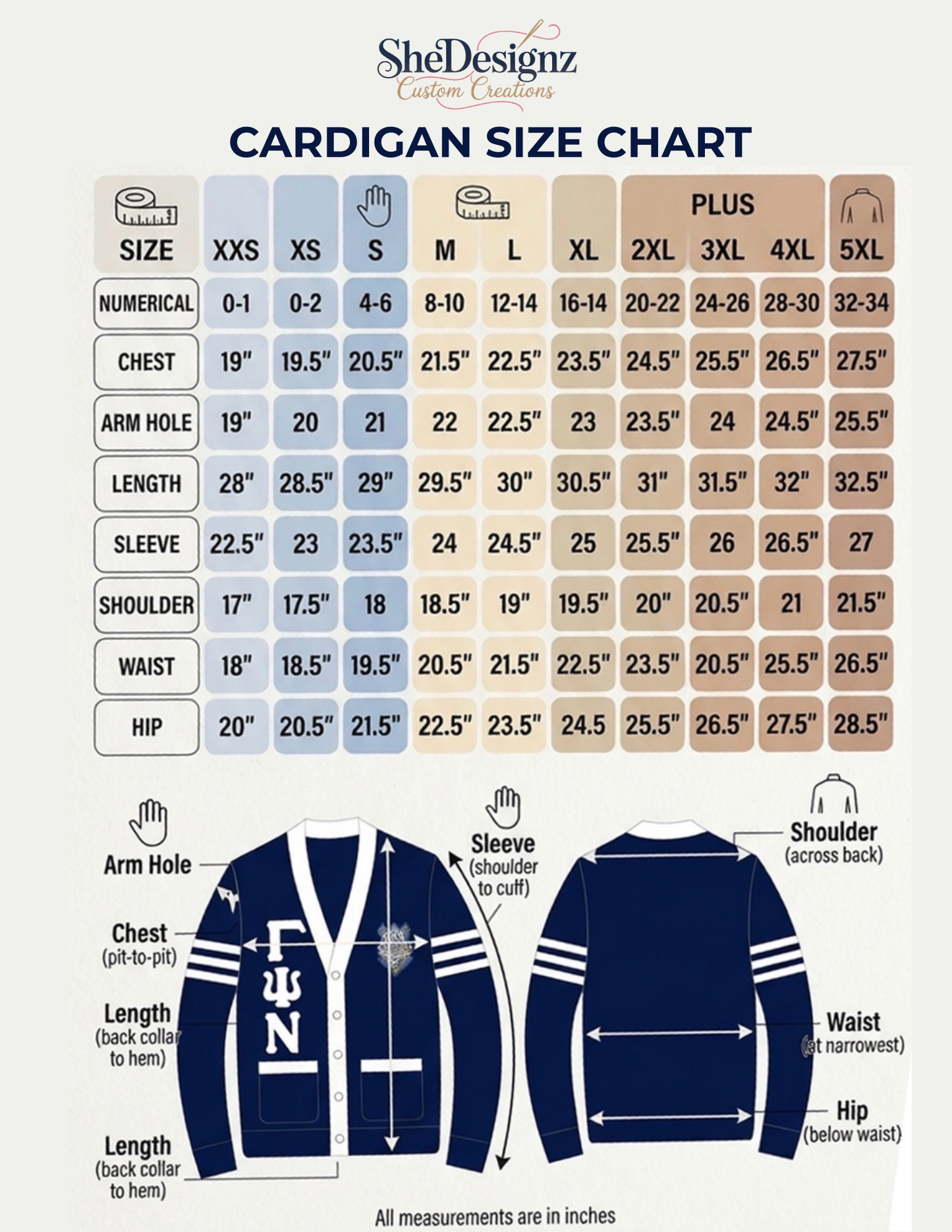 Gamma Psi Nu Official Cardigan