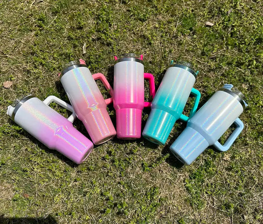 40oz Holographic Ombré Shimmer Tumblers